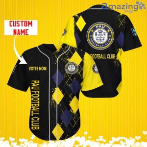 Pau Football Club Sports Logo Jersey Baseball Shirt Custom Name With Diamond Brush Pattern For Men And Women Product Photo 2