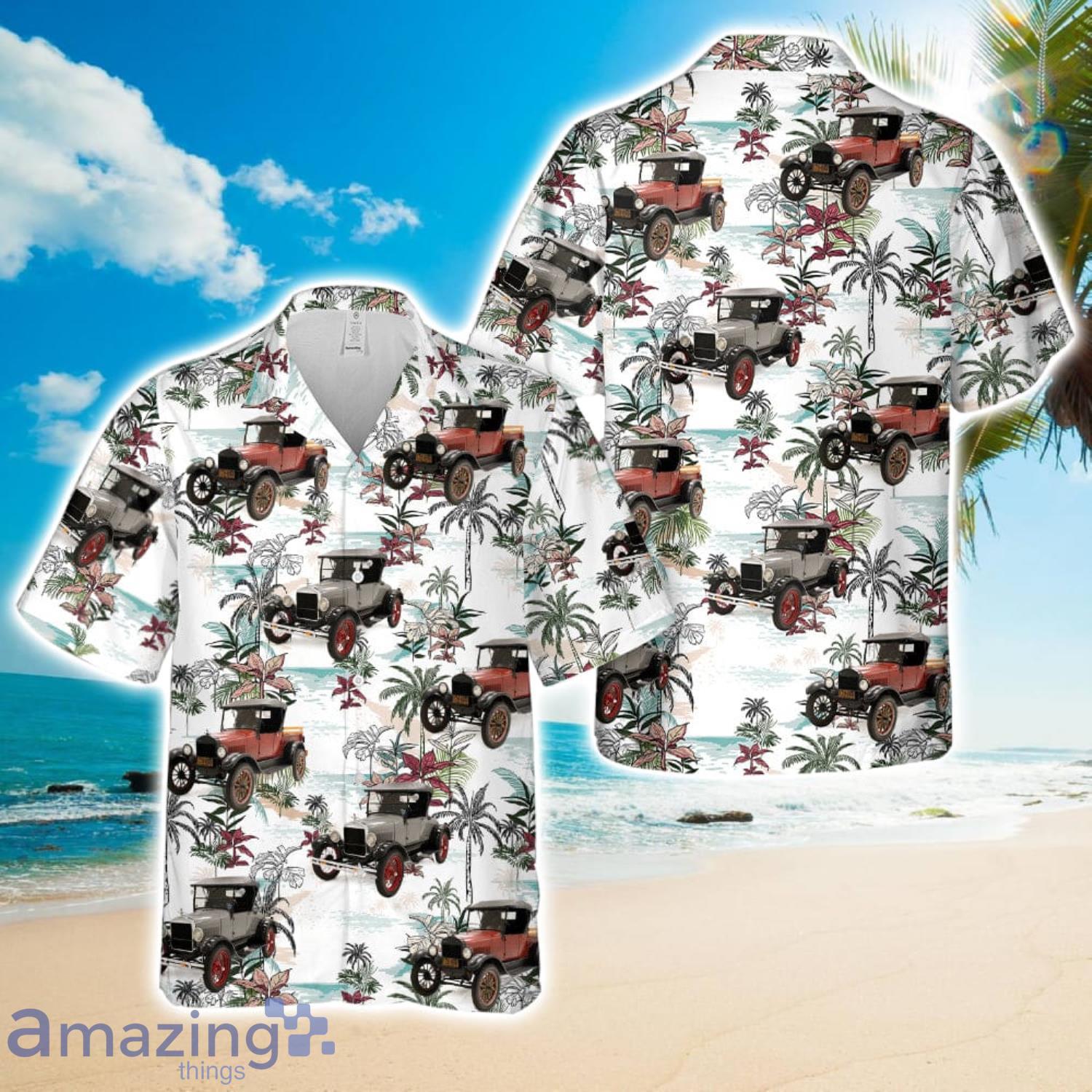 1926 Ford Model T Beach Gift Hawaiian Shirt image 1926 Ford Model T Beach Gift Hawaiian Shirt Product Photo 1