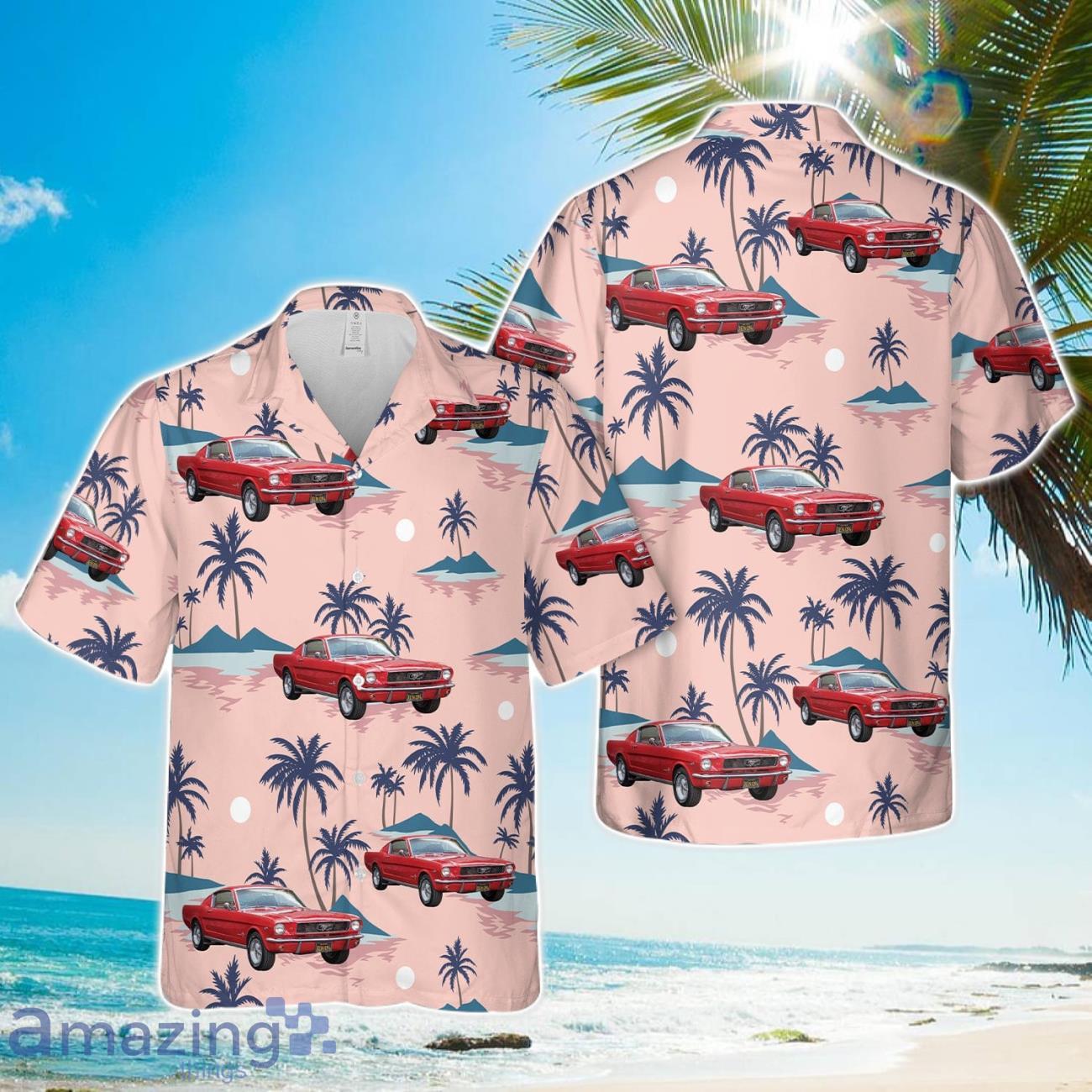 1966 Ford Mustang Fastback C CodeBeach Gift Hawaiian Shirt image 1966 Ford Mustang Fastback C-CodeBeach Gift Hawaiian Shirt Product Photo 1