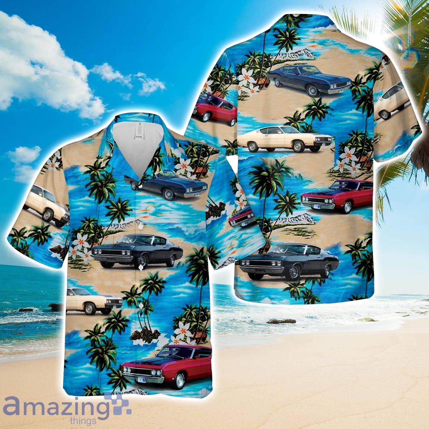 1969 Ford Torino Talladega Beach Gift Hawaiian Shirt image 1969 Ford Torino Talladega Beach Gift Hawaiian Shirt Product Photo 1
