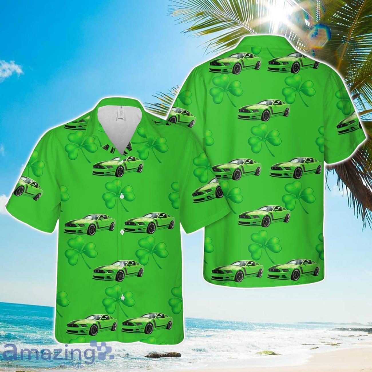 2013 Ford Mustang Boss 302 Gotta Have It Green St Patrick's Day AOP Hawaiian Shirt Summer Holiday Gift image 2013 Ford Mustang Boss 302 Gotta Have It Green St Patrick's Day AOP Hawaiian Shirt Summer Holiday Gift