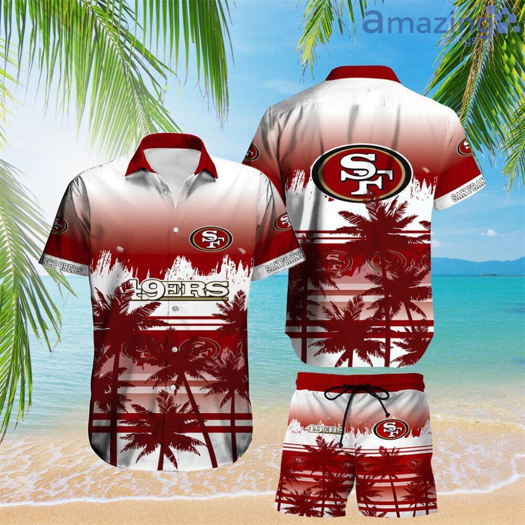 49ers San Francisco Hawaiian Tracksuit Button Down Shirts Casual Board Shorts image 49ers San Francisco Hawaiian Tracksuit Button Down Shirts Casual Board Shorts Product Photo 1