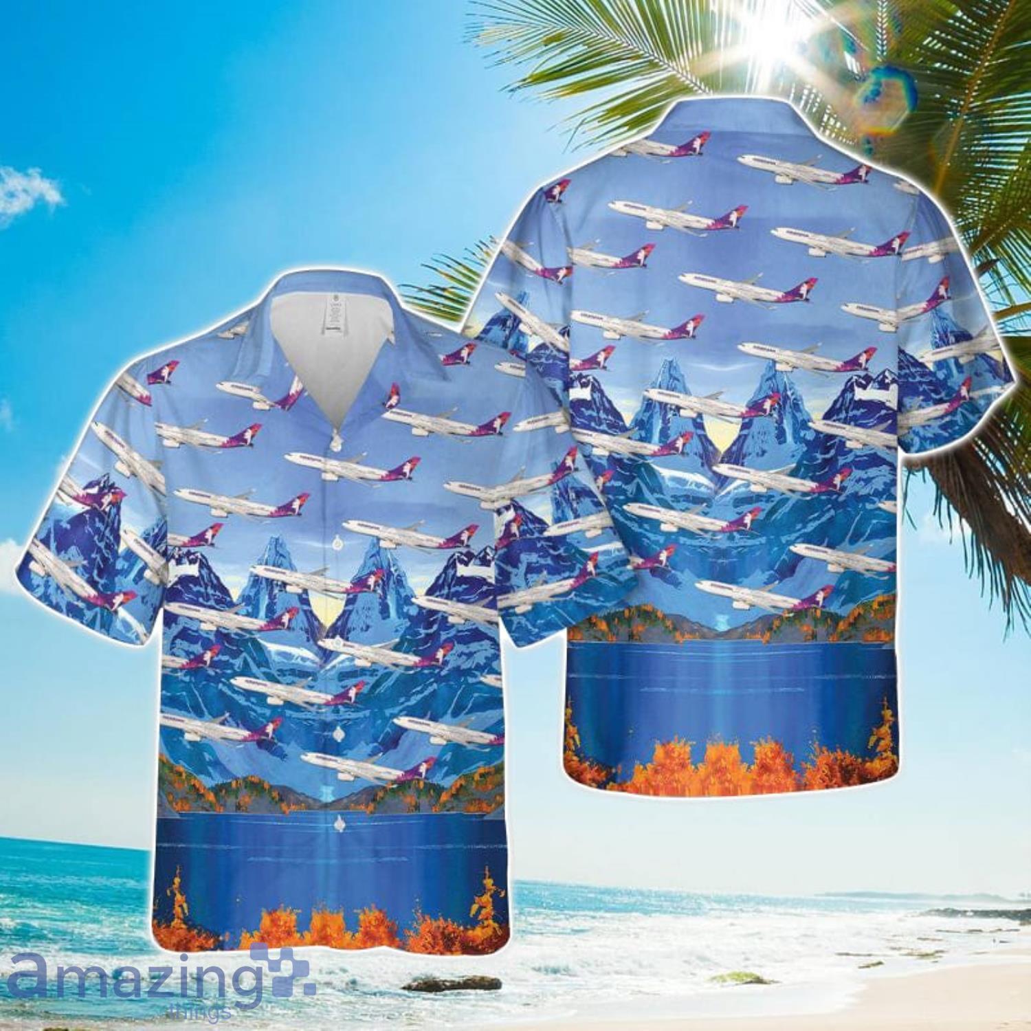 Hawaiian Airlines Airbus A330 Hawaii 3D Hawaiian Shirt image Hawaiian Airlines Airbus A330 Hawaii 3D Hawaiian Shirt Product Photo 1