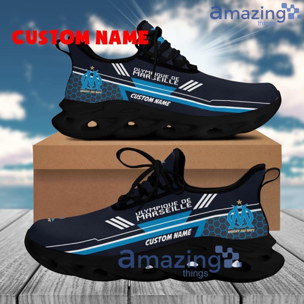 Olympique De Marseille Logo Brand Clunky Max Soul Shoes Pattern Modern Footwear Trend For Men And Women Custom Name image Olympique De Marseille Logo Brand Clunky Max Soul Shoes Pattern Modern Footwear Trend For Men And Women Custom Name Product Photo 1