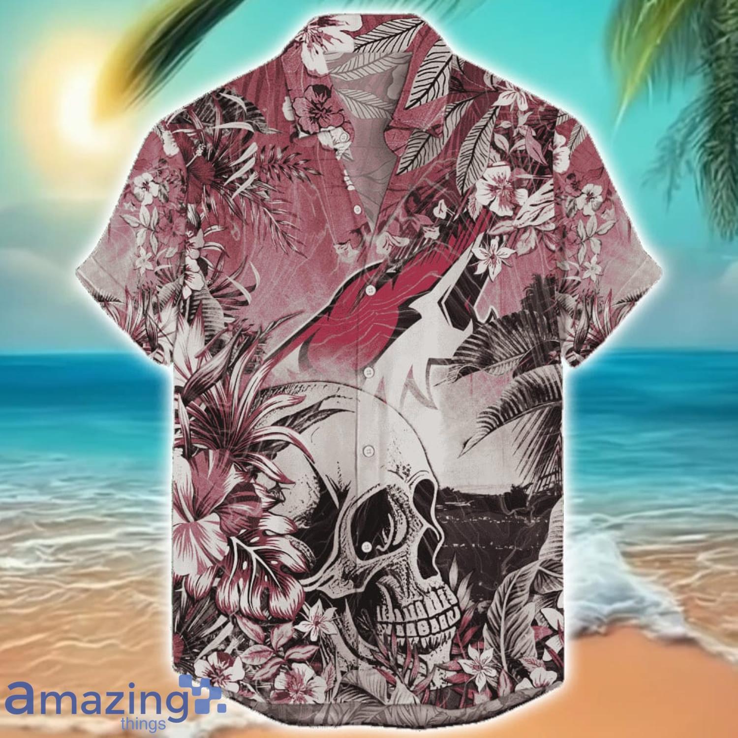 Arizona Coyotes Tropical Skull Halloween 3D Hawaiian Shirt For Men Women NHL Fans Arizona Coyotes Tropical Skull Halloween 3D Hawaiian Shirt For Men Women NHL Fans Product Photo 1