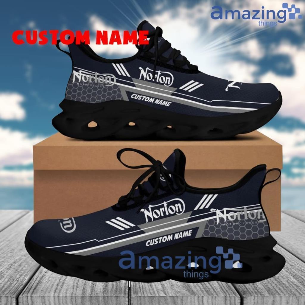 Norton Logo Brand Clunky Max Soul Shoes Pattern Modern Footwear Trend For Men And Women Custom Name Norton Logo Brand Clunky Max Soul Shoes Pattern Modern Footwear Trend For Men And Women Custom Name Product Photo 1