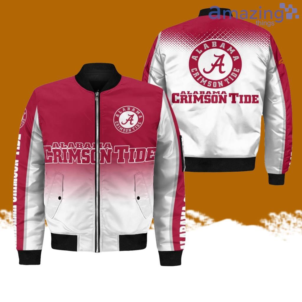 Alabama Crimson Tide AOP Sleeve Pocket Bomber Jacket Hot Style 3D Printing image Alabama Crimson Tide AOP Sleeve Pocket Bomber Jacket Hot Style 3D Printing Product Photo 1