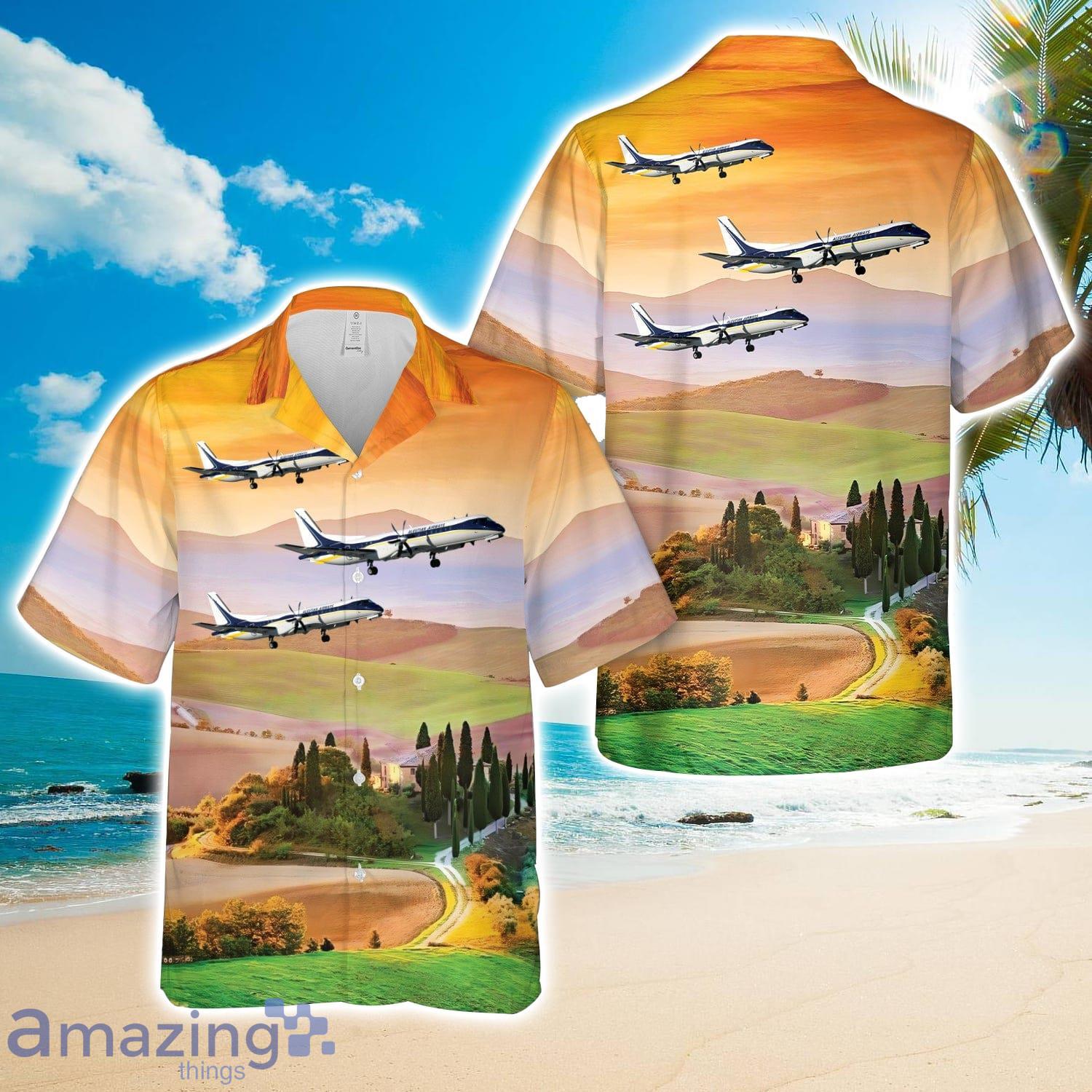 Aleutian Airways Saab 2000 Hawaiian Shirt Men Women Men Women Beach Shirt Product Photo 1