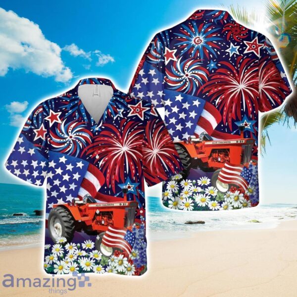 Allis Chalmers D21 Tractor, 4th Of July Hawaiian Shirt Aloha Beach Shirt Product Photo 1