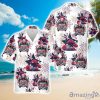 American Flag Flower Patriotic Fire Trucks, 4th Of July Hawaiian Shirt 3D Beach Shirt