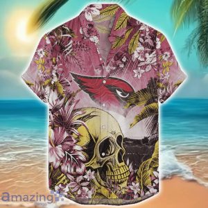 Arizona Cardinals Tropical Skull Halloween 3D Hawaiian Shirt For Men Women NFL Fans Product Photo 1