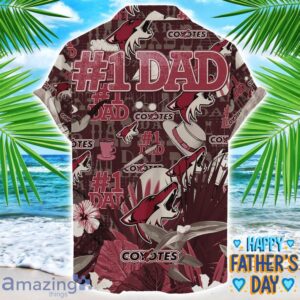 Arizona Coyotes Coffee Hat and Logo Pattern Hawaiian Shirt Father’s Day Gift NHL Team Product Photo 2