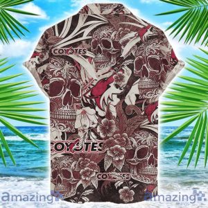 Arizona Coyotes Flower and Skull Hawaiian Shirt NHL Team Halloween Shirt Product Photo 2