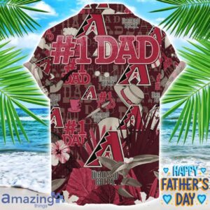 Arizona Diamondbacks Coffee Hat and Logo Pattern Hawaiian Shirt Father’s Day Gift MLB Team Product Photo 2