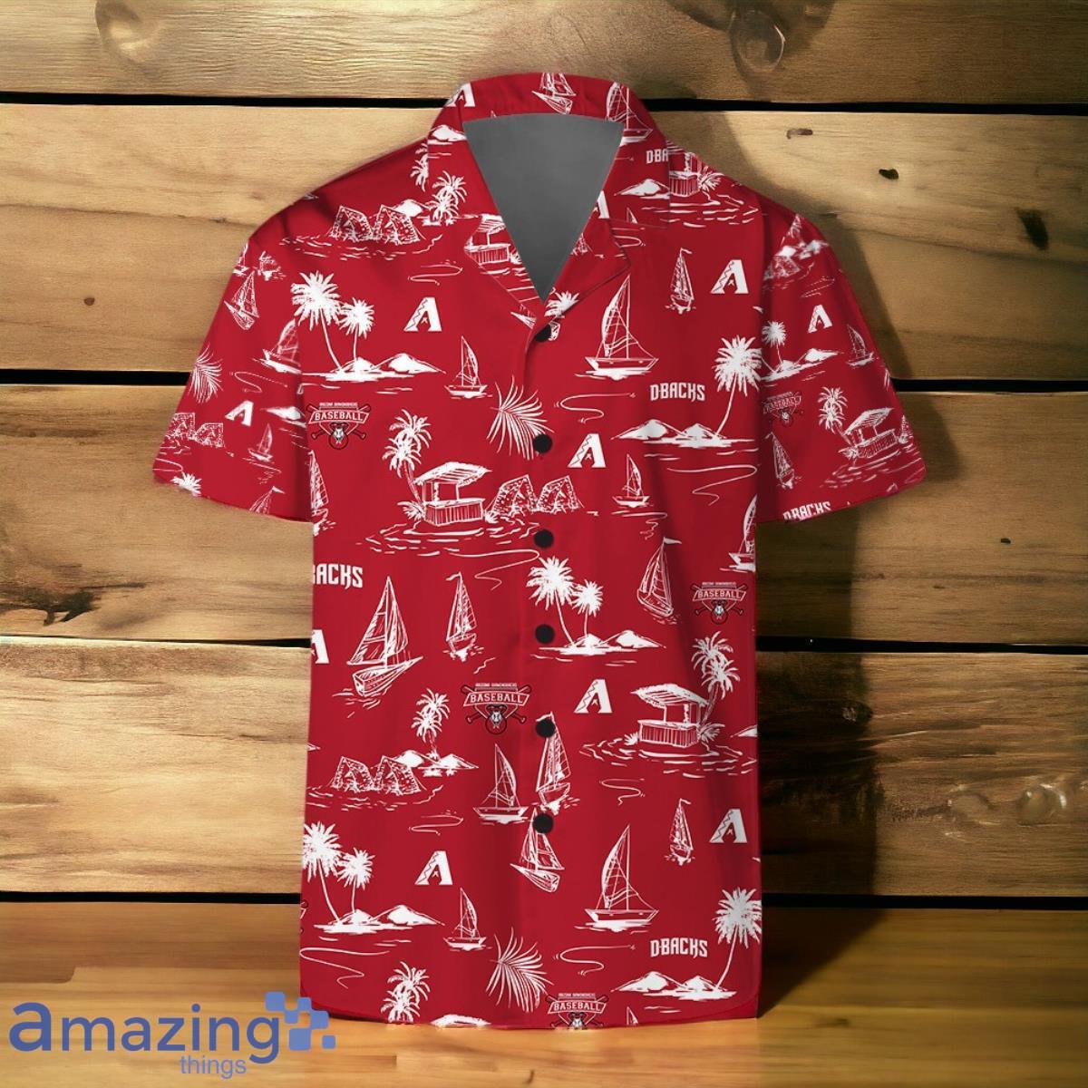 Arizona Diamondbacks Team Logo Beach Vibes Pattern Hawaiian Shirt And Short image Arizona Diamondbacks Team Logo Beach Vibes Pattern Hawaiian Shirt And Short Product Photo 2