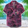 Atlanta Braves Flower and Skull Hawaiian Shirt MLB Team Halloween Shirt