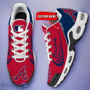Atlanta Braves MLB Air Cushion Sport Shoes Custom Name For Fans Trending Gift Shoes Product Photo 2