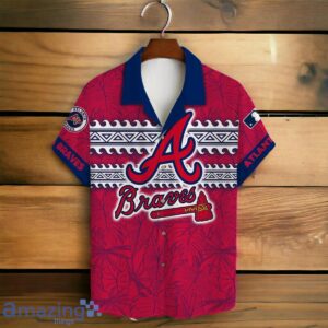 Atlanta Braves MLB Brocade Motifs Summer Hawaiian Shirt And Short Product Photo 2