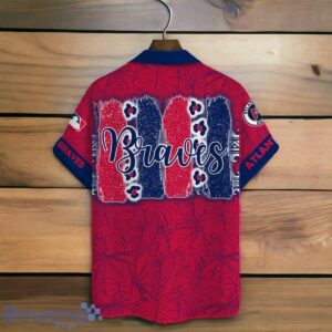 Atlanta Braves MLB Brocade Motifs Summer Hawaiian Shirt And Short Product Photo 3