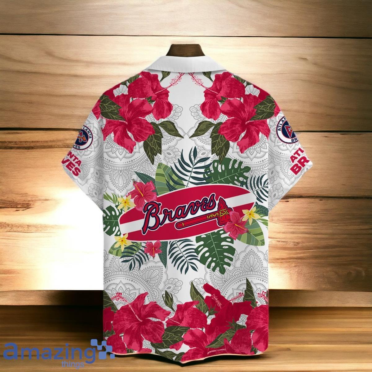 Atlanta Braves MLB Summer Tropical Hawaiian Shirt And Short image Atlanta Braves MLB Summer Tropical Hawaiian Shirt And Short Product Photo 3