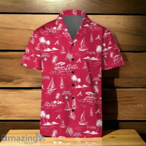 Atlanta Braves Team Logo Beach Vibes Pattern Hawaiian Shirt And Short image Atlanta Braves Team Logo Beach Vibes Pattern Hawaiian Shirt And Short Product Photo 2