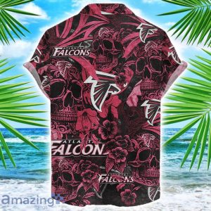 Atlanta Falcons Flower and Skull Hawaiian Shirt NFL Team Halloween Shirt image Atlanta Falcons Flower and Skull Hawaiian Shirt NFL Team Halloween Shirt Product Photo 2