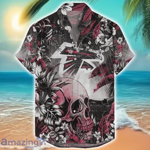 Atlanta Falcons Tropical Skull Halloween 3D Hawaiian Shirt For Men Women NFL Fans Product Photo 1