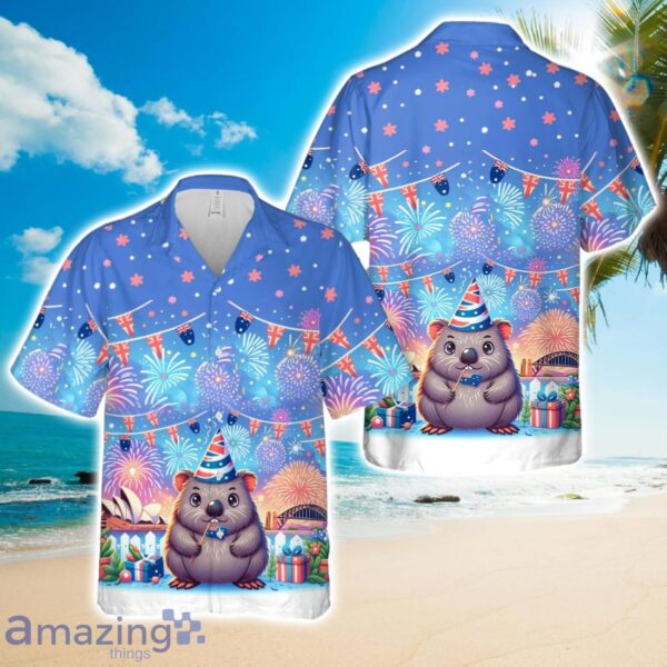 Australia Day With Wombat Hawaiian Shirt Product Photo 1