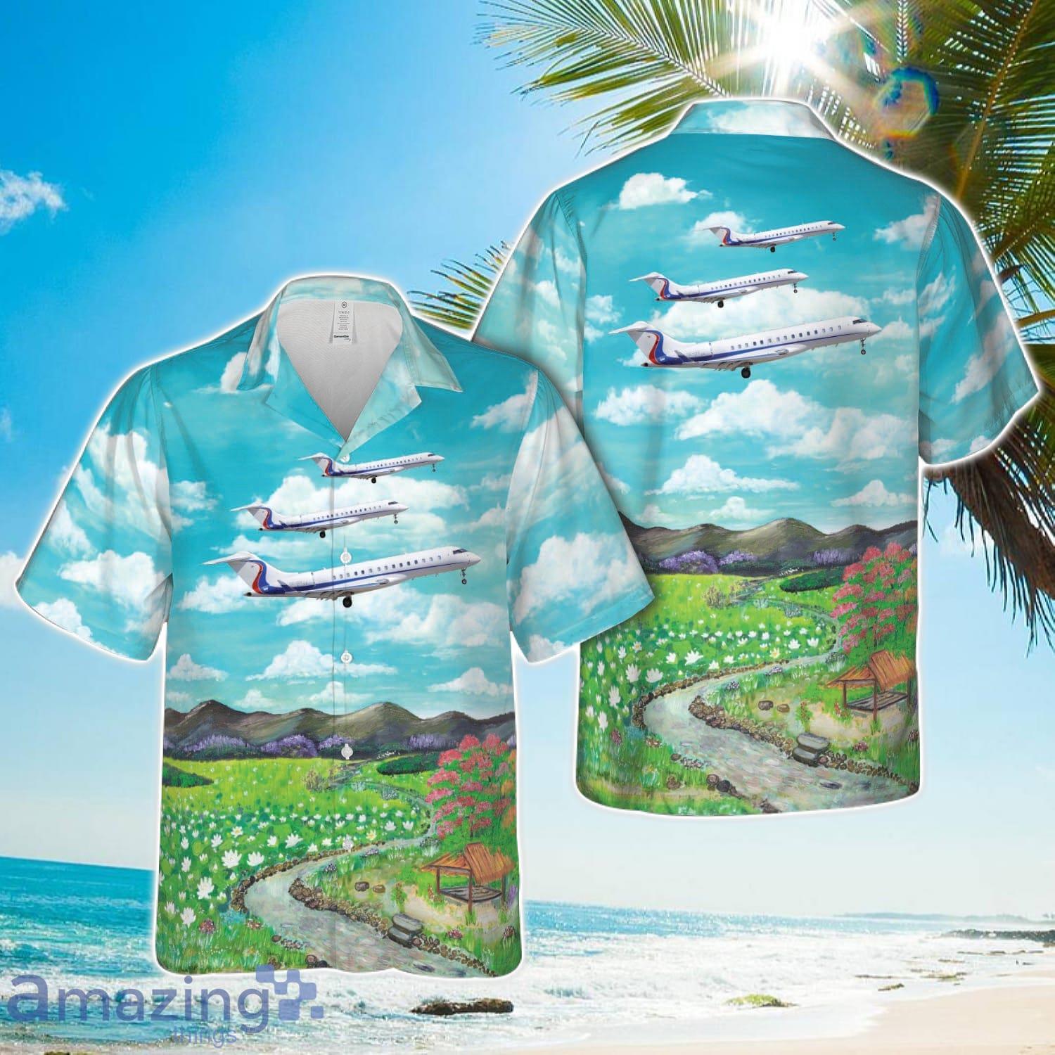 Avcon Jet Bombardier Global 6000 (BD-700-1A10) Hawaiian Shirt Men Women Men Women Beach Shirt Product Photo 1