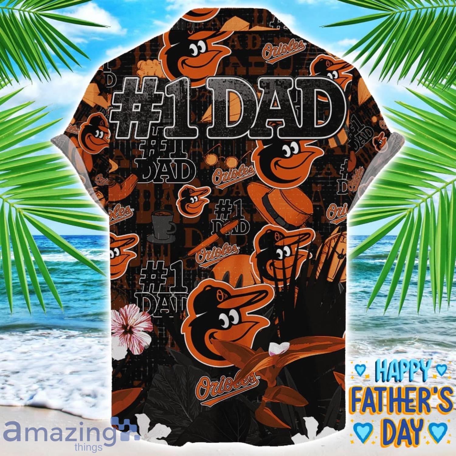 Baltimore Orioles Coffee Hat and Logo Pattern Hawaiian Shirt Father’s Day Gift MLB Team image Baltimore Orioles Coffee Hat and Logo Pattern Hawaiian Shirt Father’s Day Gift MLB Team Product Photo 2