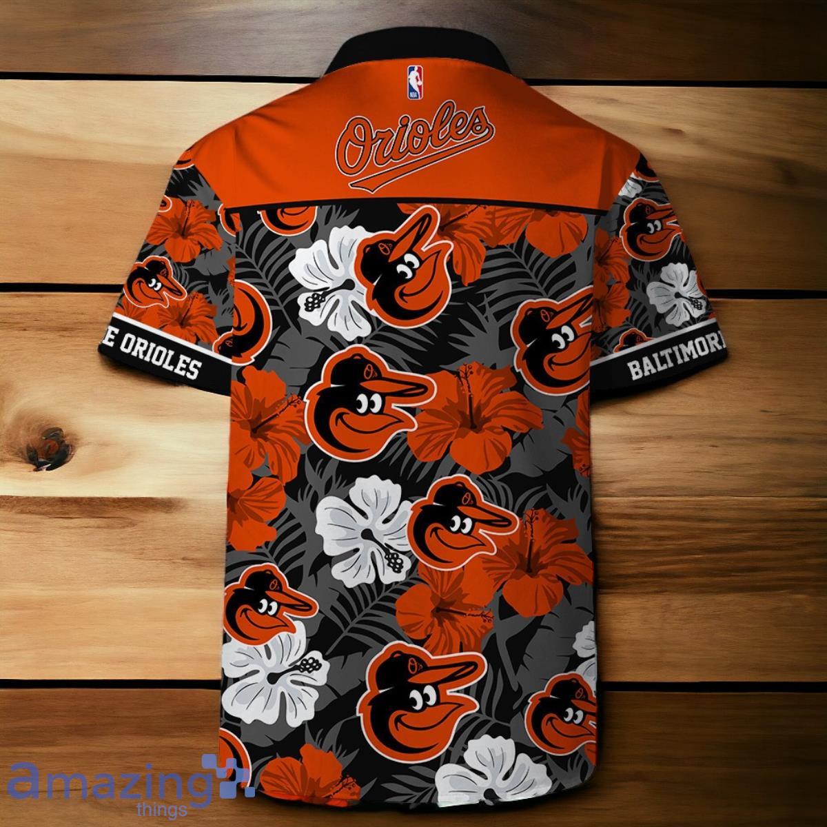 Baltimore Orioles MLB Team Logo Hawaiian Shirt And Short Vintage Pattern image Baltimore Orioles MLB Team Logo Hawaiian Shirt And Short Vintage Pattern Product Photo 3