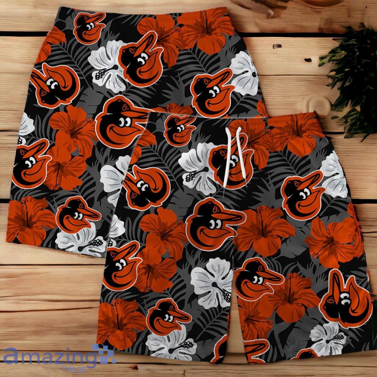 Baltimore Orioles MLB Team Logo Hawaiian Shirt And Short Vintage Pattern image Baltimore Orioles MLB Team Logo Hawaiian Shirt And Short Vintage Pattern Product Photo 4