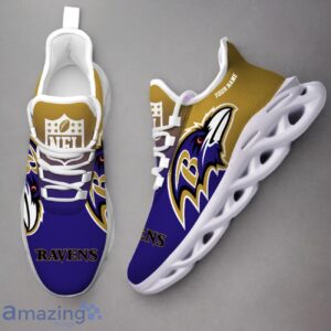 Baltimore Ravens Custom Name Max Soul Shoes Trending Sneakers For Fans Product Photo 2