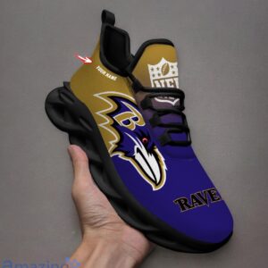 Baltimore Ravens Custom Name Max Soul Shoes Trending Sneakers For Fans Product Photo 4