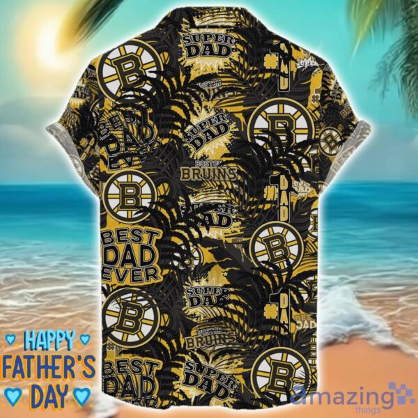 Boston Bruins 3D Hawaiian Shirt Best Dad Ever Father’s Day Gift NHL Fans Special Gift Product Photo 2