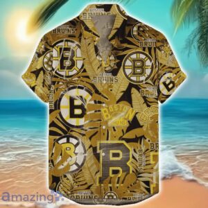 Boston Bruins 3D Hawaiian Shirt Retro Logo Revolution NHL New Design Summer Gift For Men Women Product Photo 1