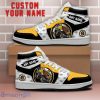 Boston Bruins NHL Team Logo Printed Mascot Design Air Jordan Hightop Shoes Custom Name For Fans
