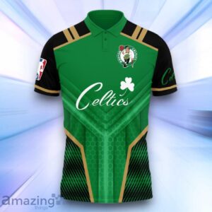 Boston Celtics National Basketball Association 2024 3D Polo Shirt Basketball Pattern Product Photo 2