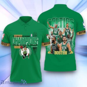 Boston Celtics National Basketball Association Playoffs 3D Polo Shirt Basketball Pattern For Men Women Product Photo 1