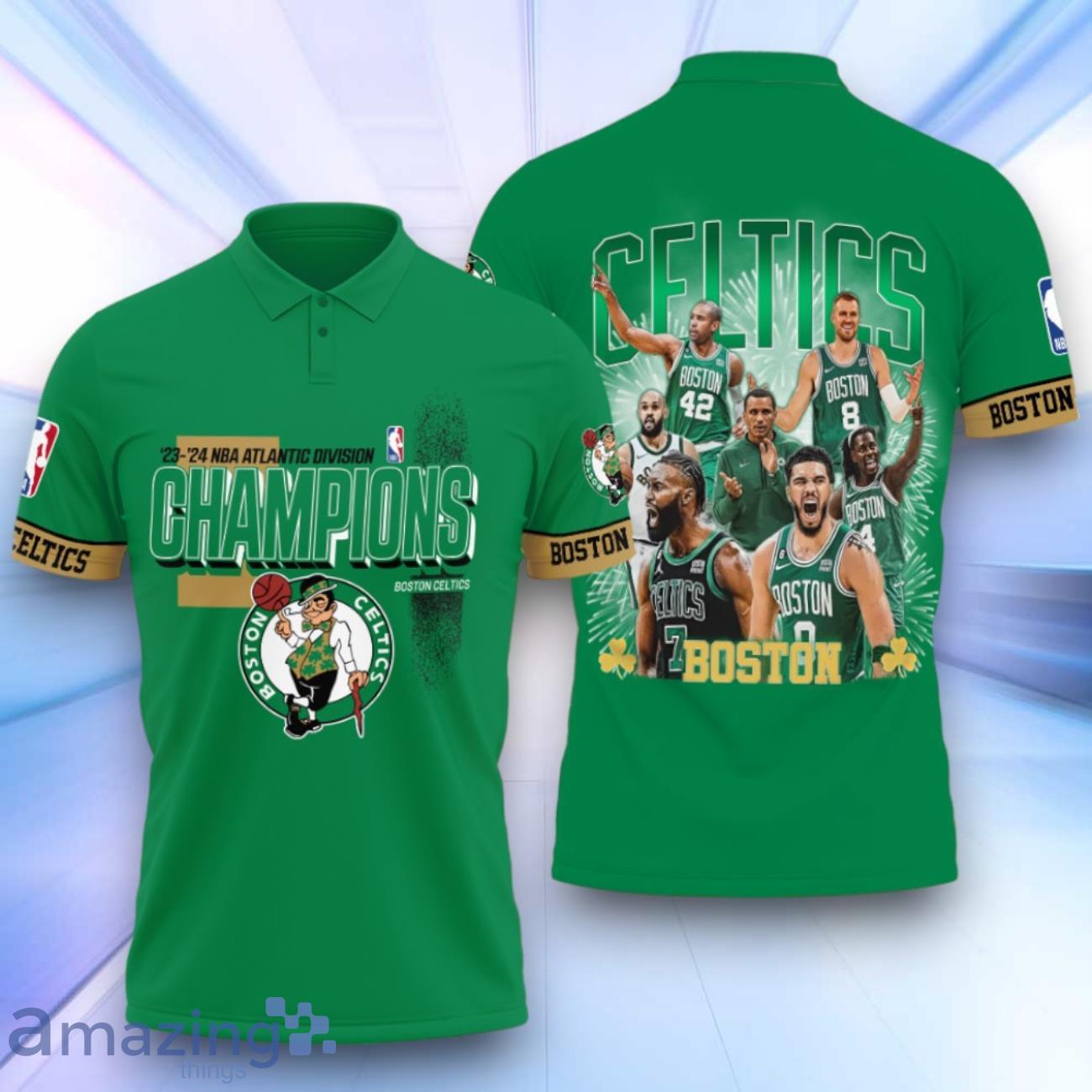 Boston Celtics National Basketball Association Playoffs 3D Polo Shirt Basketball Pattern For Men Women image Boston Celtics National Basketball Association Playoffs 3D Polo Shirt Basketball Pattern For Men Women Product Photo 1