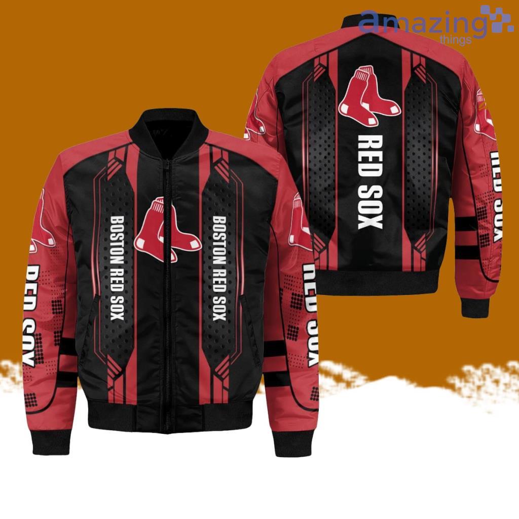 Boston Red Sox 3D AOP Bomber Jacket Hot Style 3D Printing image Boston Red Sox 3D AOP Bomber Jacket Hot Style 3D Printing Product Photo 1