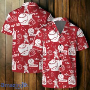 Boston Red Sox MLB Logo Legend Team Hawaiian Shirt And Short Product Photo 2
