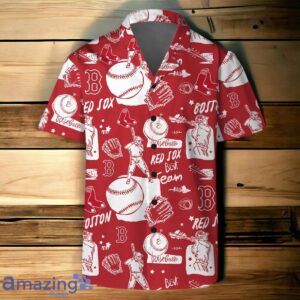 Boston Red Sox MLB Logo Legend Team Hawaiian Shirt And Short Product Photo 3