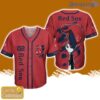 Boston Red Sox Personalized Button Baseball Jersey Shirt Unisex Brush Pattern