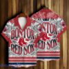 Boston Red Sox Team Logo Colorful Pattern Hawaiian Shirt And Short