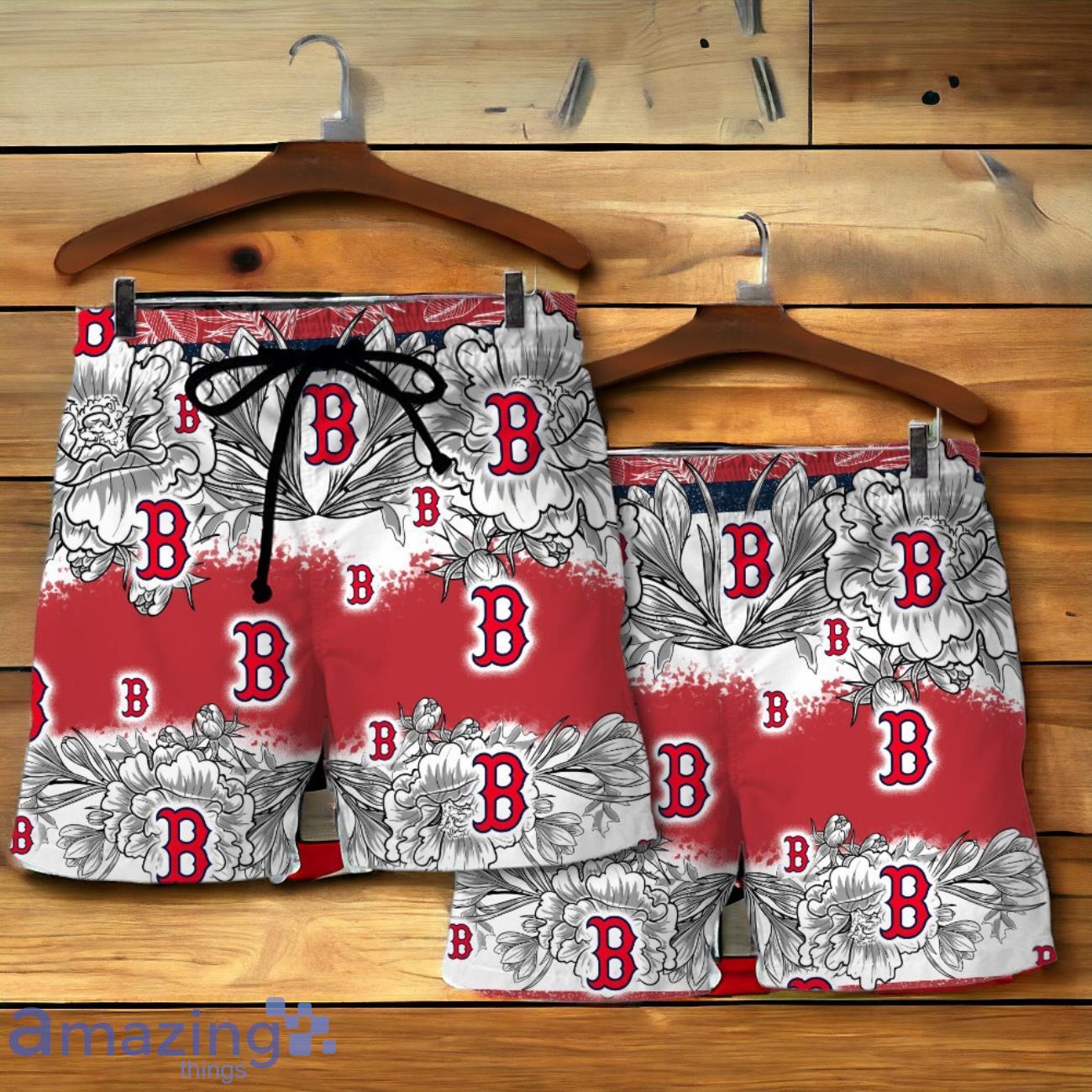 Boston Red Sox Team Logo Colorful Pattern Hawaiian Shirt And Short image Boston Red Sox Team Logo Colorful Pattern Hawaiian Shirt And Short Product Photo 4