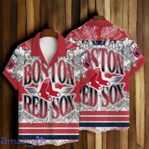 Boston Red Sox Team Logo Colorful Pattern Hawaiian Shirt And Short Product Photo 1
