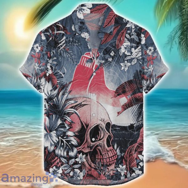 Boston Red Sox Tropical Skull Halloween 3D Hawaiian Shirt For Men Women MLB Fans Product Photo 1