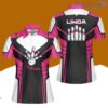 Bowling Pins Sports Style Custom Name Bowling Polo Shirts For Women