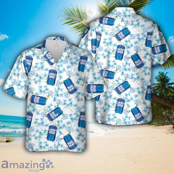 Bud Light Floral, Flowers, Beer Hawaiian Shirt Product Photo 1